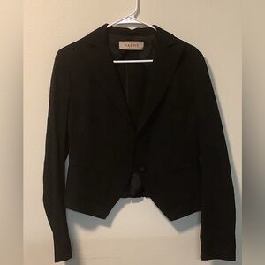 Hache women’s black cropped‎ jacket 100% Lana vergine wool (see photos for size)